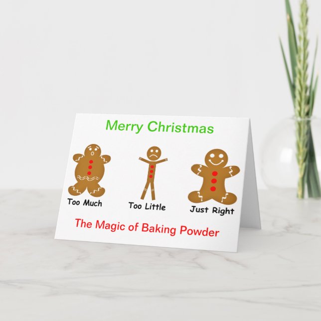 Pepparkaksgubbe magin av bakpulver helgkort (Framsida)