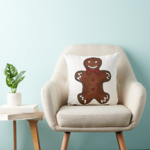 Pepparkaksgubbe Manar-Helgdag för julcookie Kudde