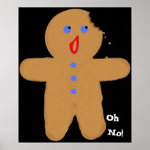 Pepparkaksgubbe med den bitaHalloween kor, Oh Poster