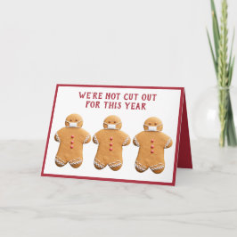 Pepparkaksgubbe med en mask| Vikt Helgdag-kort Helgkort