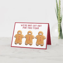 Pepparkaksgubbe med en mask| Vikt Helgdag-kort Helgkort