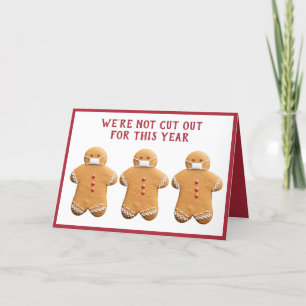 Pepparkaksgubbe med en mask Vikt Helgdag-kort Helgkort