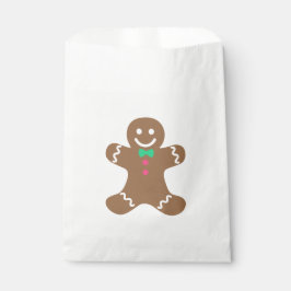 Pepparkaksgubbe med Grönt Bowtie och Rosa Buttons