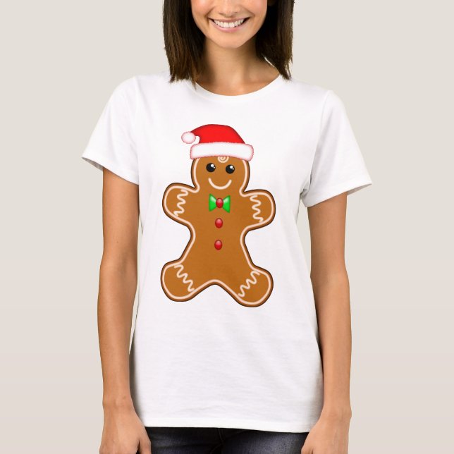 Pepparkaksgubbe med hatten t-shirt (Framsida)