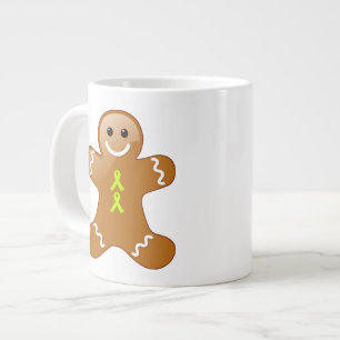 Pepparkaksgubbe med Rosett band Lime Green Awarene Jumbo Mugg