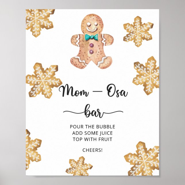 Pepparkaksgubbe \ Mom-osa bar Poster (Framsidan)