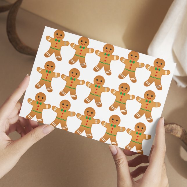 PEPPARKAKSGUBBE MÖNSTER julkort Helg Vykort (Skapare uppladdad)