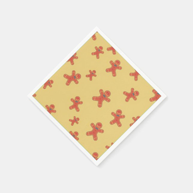 Pepparkaksgubbe Mönster Pappersservett (Hörn)