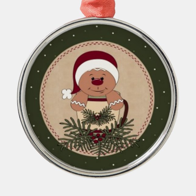 Pepparkaksgubbe Mugg Arrangemang Julgransprydnad Metall (Framsidan)