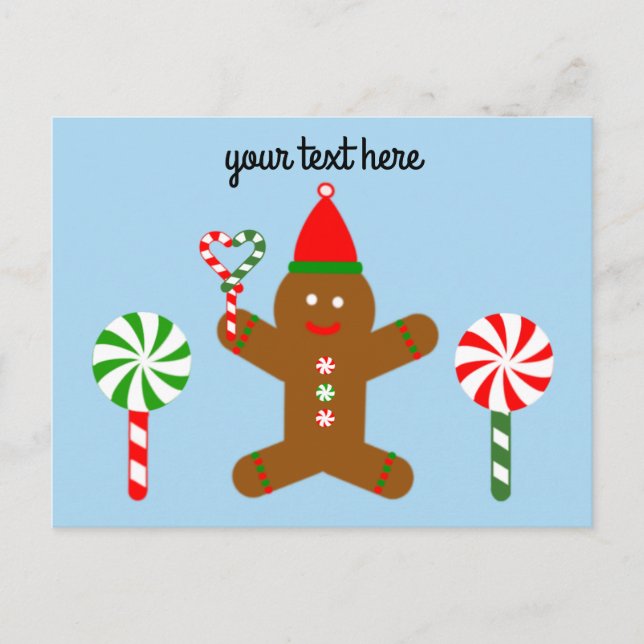 Pepparkaksgubbe nr 1 vykort (Framsida)