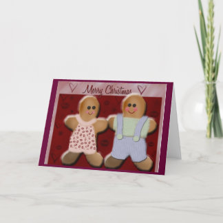 Pepparkaksgubbe och fru helgkort