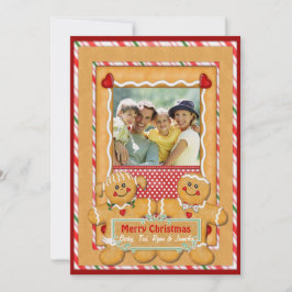 Pepparkaksgubbe och Hälsning Julkort