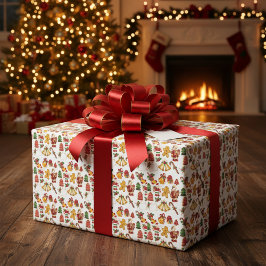 Pepparkaksgubbe- och julklappar Pappra Presentpapper