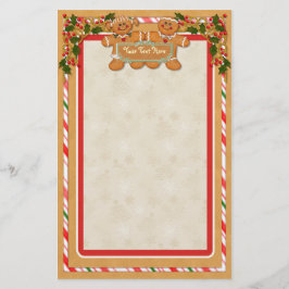 Pepparkaksgubbe och kvinna brevpapper