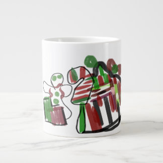 Pepparkaksgubbe och roligt sten jumbo mugg