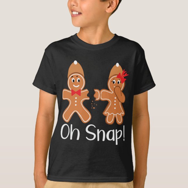 Pepparkaksgubbe Oh Snap Funny jul T Shirt (Framsida)