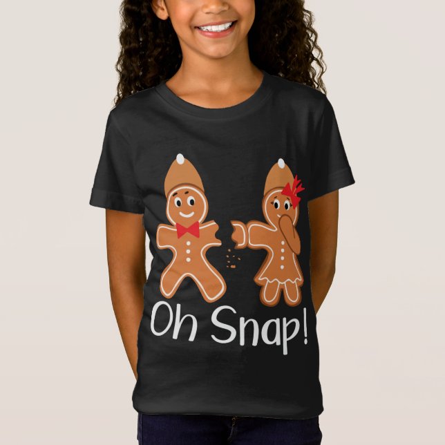 Pepparkaksgubbe Oh Snap Funny jul T Shirt (Framsida)