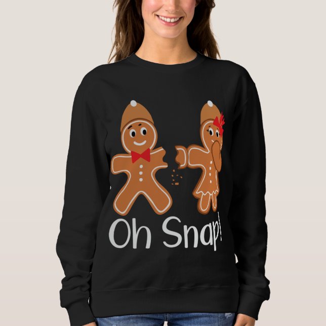 Pepparkaksgubbe Oh Snap Funny jul T Shirt (Framsida)