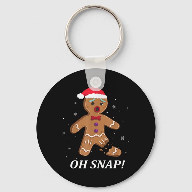 Pepparkaksgubbe Oh Snap jul Cookie Costume B Nyckelring (Framsida)