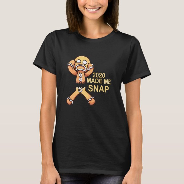 Pepparkaksgubbe Oh Snap-julkaka Baking T Shirt (Framsida)