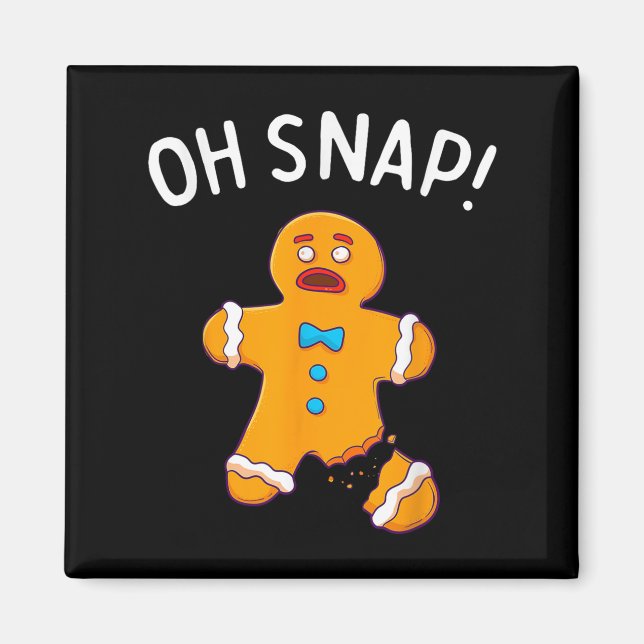 Pepparkaksgubbe Oh Snap-Julnyj Cookie Bak Magnet (Framsidan)