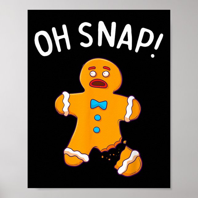 Pepparkaksgubbe Oh Snap-Julnyj Cookie Bak Poster (Framsidan)