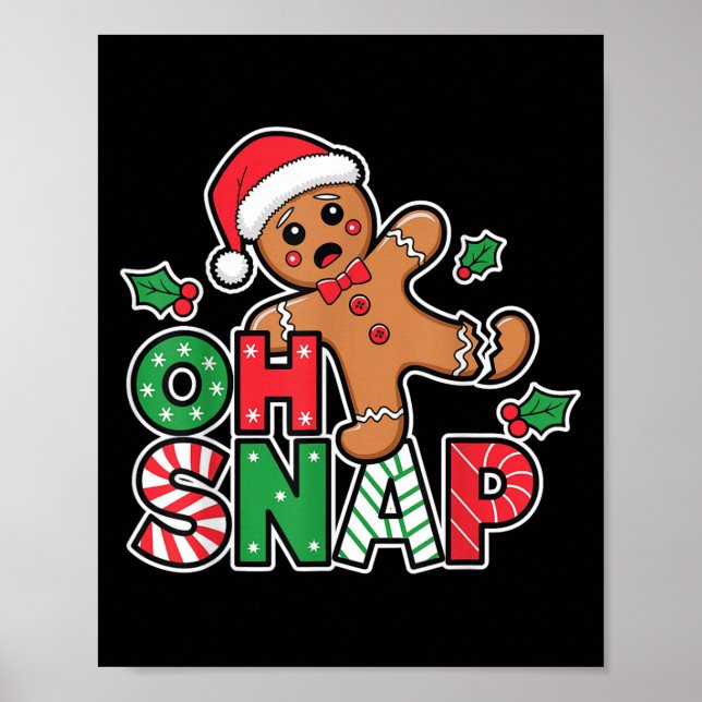 Pepparkaksgubbe Oh Snap-Julnyj Cookie Bak Poster (Framsidan)