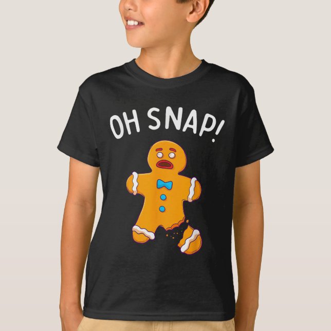 Pepparkaksgubbe Oh Snap-Julnyj Cookie Bak T Shirt (Framsida)