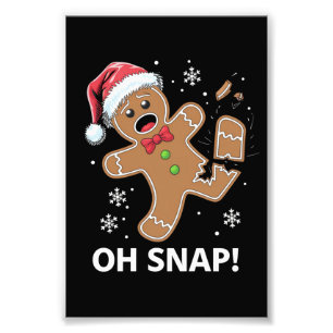 Pepparkaksgubbe Oh Snap-Julnyj Cookie Fototryck