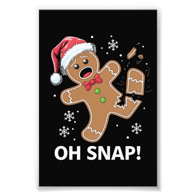 Pepparkaksgubbe Oh Snap-Julnyj Cookie Fototryck (Framsidan)