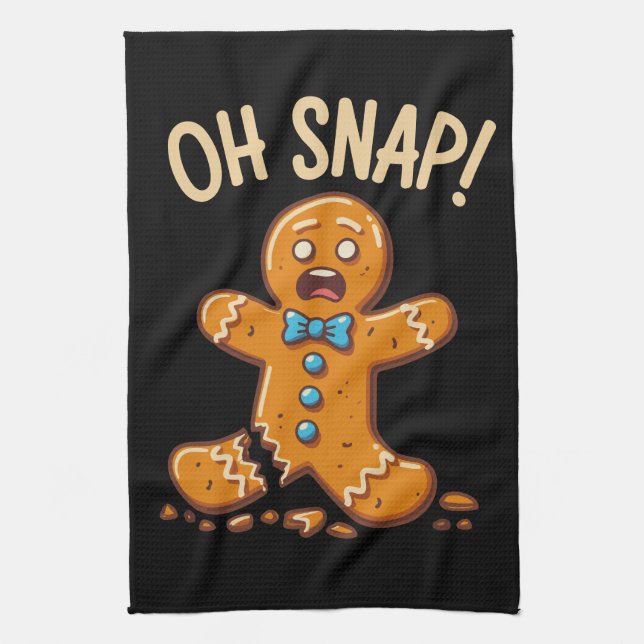 Pepparkaksgubbe Oj då julbakstema Kökshandduk (Vertikal)