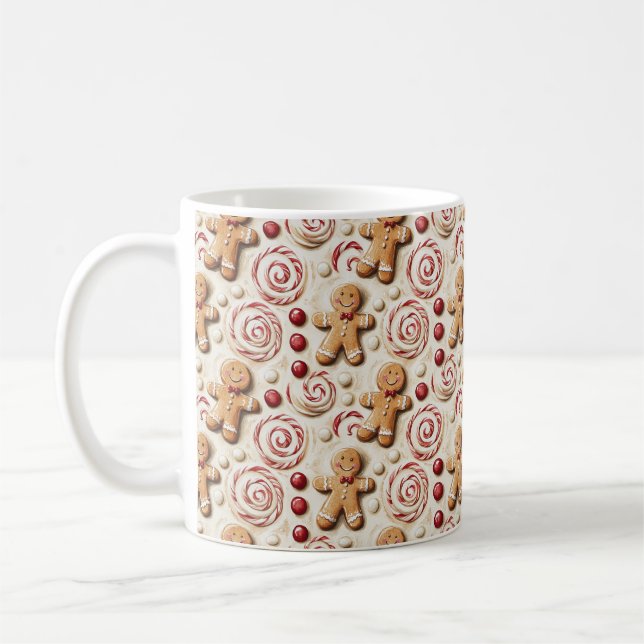 Pepparkaksgubbe Peppermint Cookies Kaffemugg (Vänster)