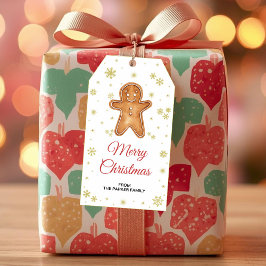 Pepparkaksgubbe presenttaggar | Högtidsfestgåva Presentetikett
