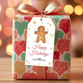 Pepparkaksgubbe presenttaggar | Högtidsfestgåva Presentetikett