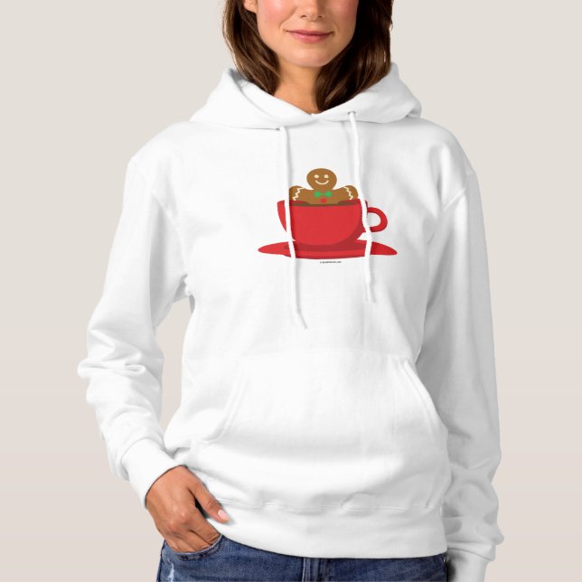 Pepparkaksgubbe Relaxera i Hett Choklad Red Kopp T Shirt (Framsida)