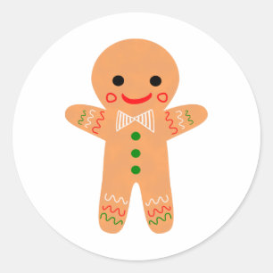 Pepparkaksgubbe Runt Klistermärke