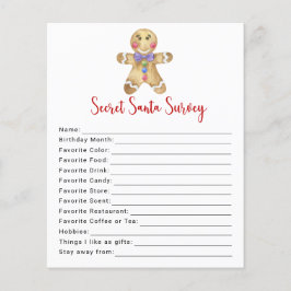 Pepparkaksgubbe - Secret Santa Survey-spel