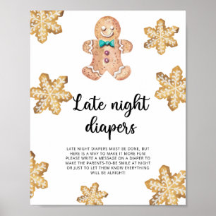 Pepparkaksgubbe \ Sent nattblöjspel Poster