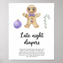 Pepparkaksgubbe \ Sent nattblöjspel Poster