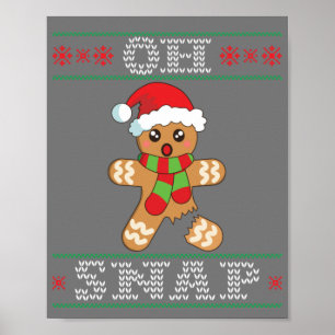 Pepparkaksgubbe Shirt Gift Oh Snap jul Ugly Poster