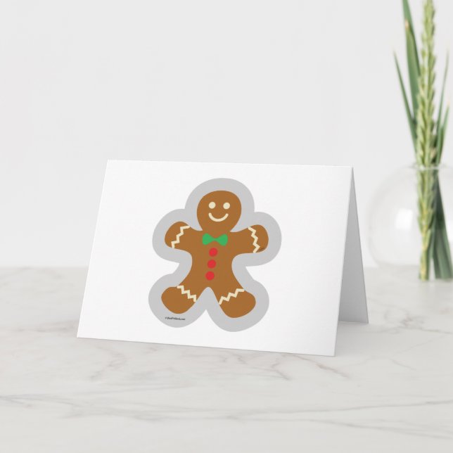 Pepparkaksgubbe som gör ängeln i snön kort (Framsida)