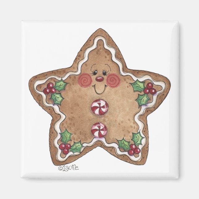 Pepparkaksgubbe Star Magnet (Framsidan)