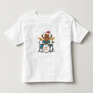Pepparkaksgubbe Trummis Roligt Jul Rock Jul T Shirt
