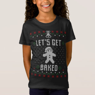 Pepparkaksgubbe Ugly jul Sweater Funny Låt oss T Shirt