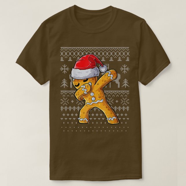 Pepparkaksgubbe Ugly jul Sweater Gingerdab D T Shirt (Design framsida)