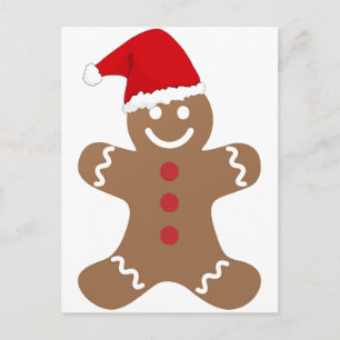 Pepparkaksgubbe vykort Santa reideer sleigh