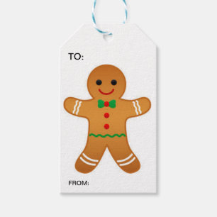 Pepparkaksgubbegåvamärkre Presentetikett