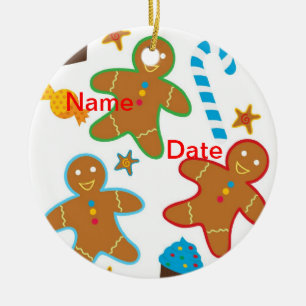 Pepparkaksgubbejulprydnad Julgransprydnad Keramik