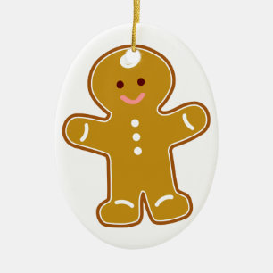 Pepparkaksgubbeminnessakprydnad Julgransprydnad Keramik