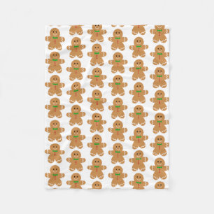 Pepparkaksgubbemönster Fleecefilt